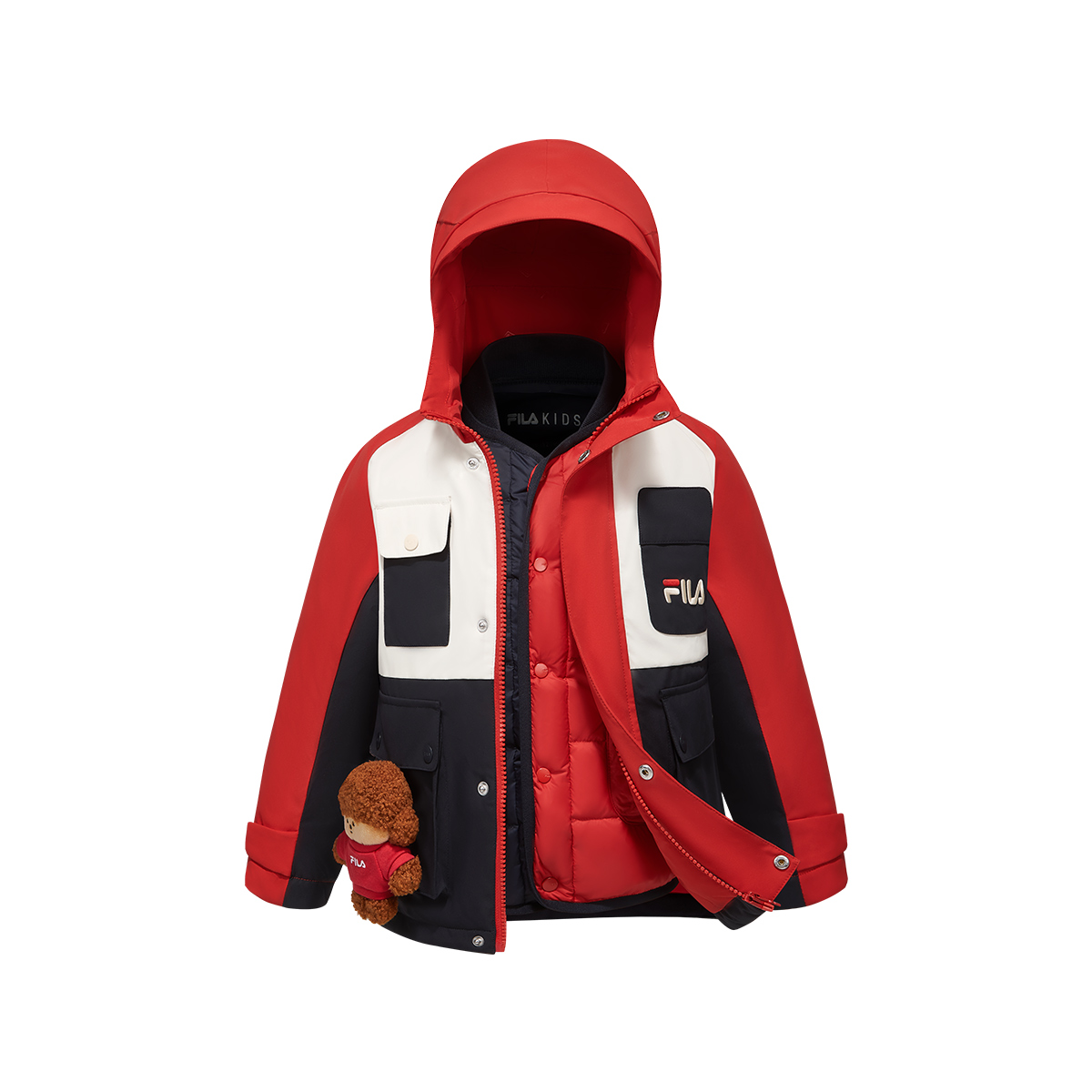 Куртка Fila KIDS CROSS OVER seungyoun kim (красно-черная)