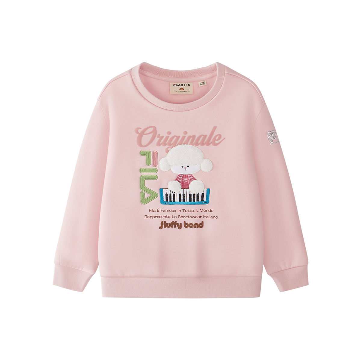 Детское худи FILA KIDS CROSS OVER seungyoun kim logo (розовое)