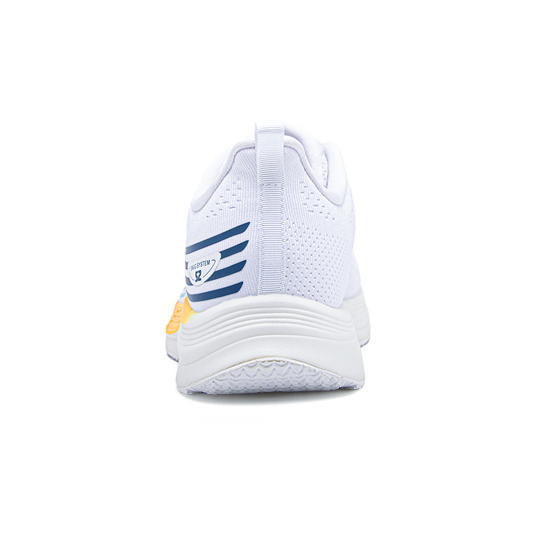 PEAK Comfortable And Breathable Cushioning, Wear Resistant Low top Running Shoes Men’s White Orange Yellow