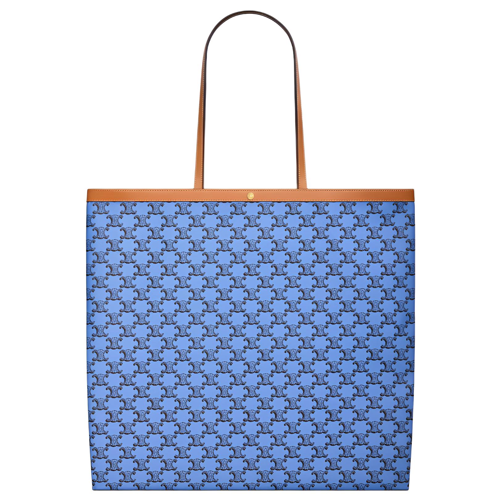 Женская сумка CELINE CELINE FLAT SHOPPER (сине-черный)