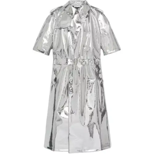 【Previous Season】mirror-effect belted coat
