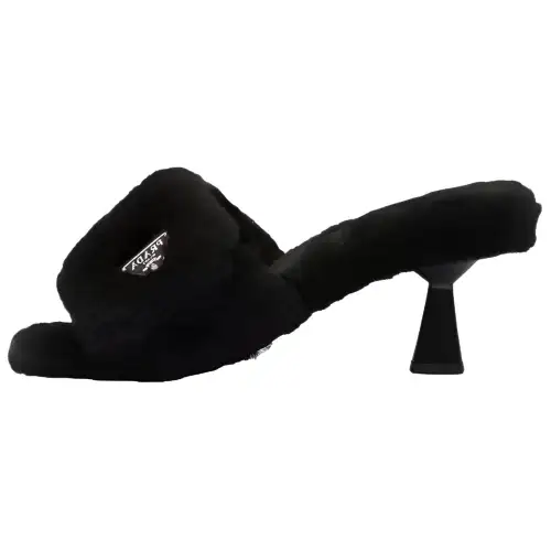 PRADA 65mm Shearling Mules
