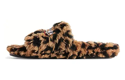 Balenciaga Furry Slide Slippers Women's Black
