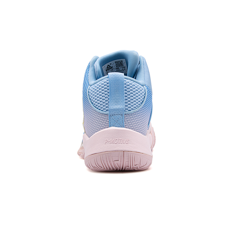 PEAK Fabric Cushioning Slip Resistant Abrasion Resistant High top Basketball Shoes Men’s Blue