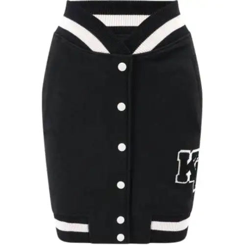 KARL LAGERFELD / Karl Lagerfeld Jeans Flocked-logo Jersey Mini Skirt