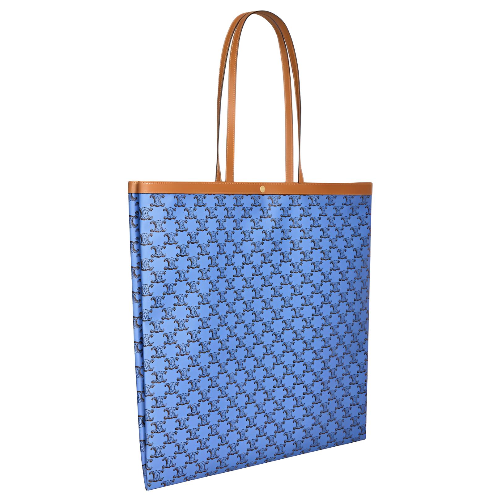 Женская сумка CELINE FLAT SHOPPER (сине-черный) — фото 2