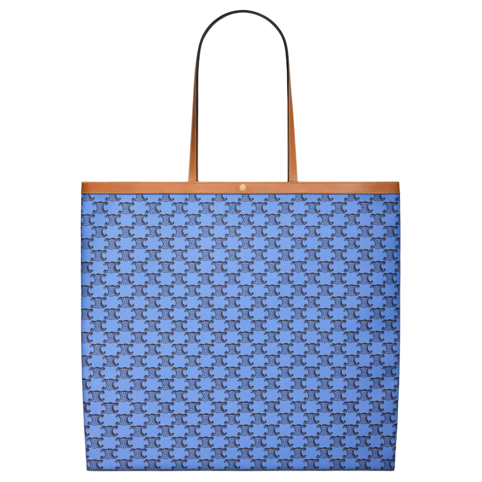Женская сумка CELINE FLAT SHOPPER (сине-черный) — фото 3