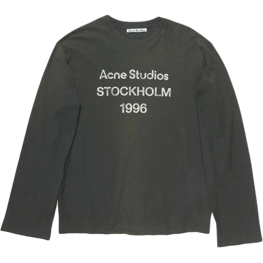 Acne Studios Logo Printed Crewneck T Shirt