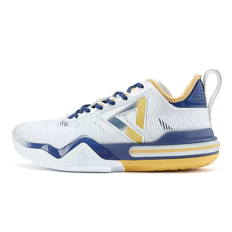 PEAK Andrew Wiggins AW1 Cushioning, Wear Resistant Low top Basketball Shoes Unisex Blue White