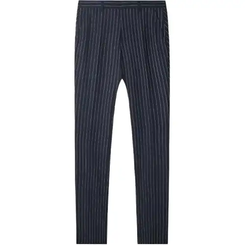 Burberry Casual Pants Men's Navy Blue Moderate Straight Fit Pants