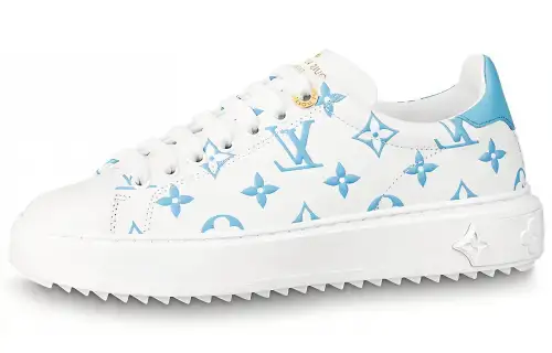 LOUIS VUITTON Lv Time Out Casual Shoes Blue Women's