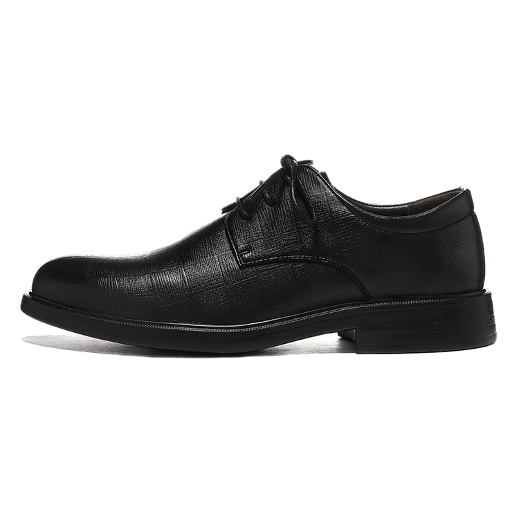 Warrior artificial leather British business casual formal leather shoes men's black