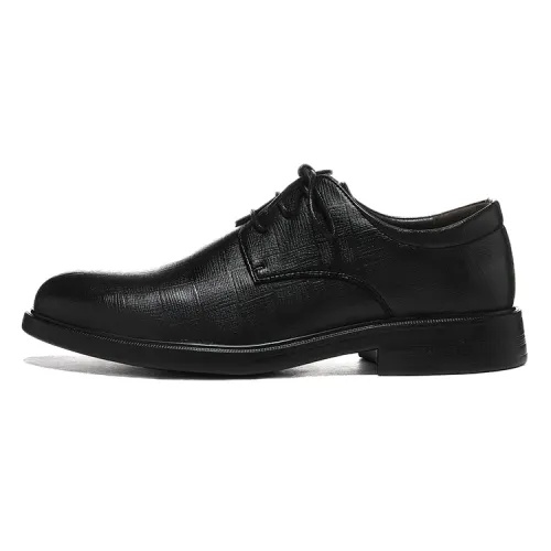 Warrior artificial leather British business casual formal leather shoes men's black
