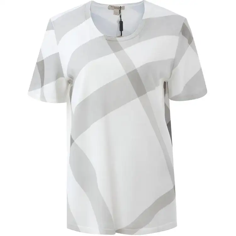 Burberry T Shirts Women's Gray Crew Neck Moderate Other