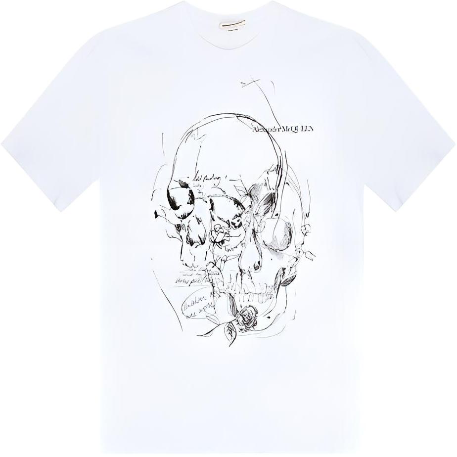 Женская футболка Alexander McQueen (белая)