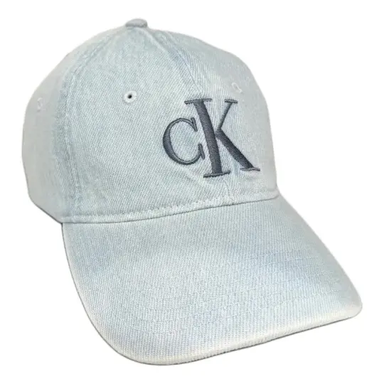 CALVIN KLEIN Cotton Baseball Caps Unisex Denim Light Blue