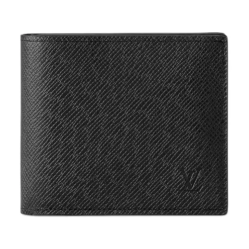 LOUIS VUITTON Cow Leather Wallet Men's Black