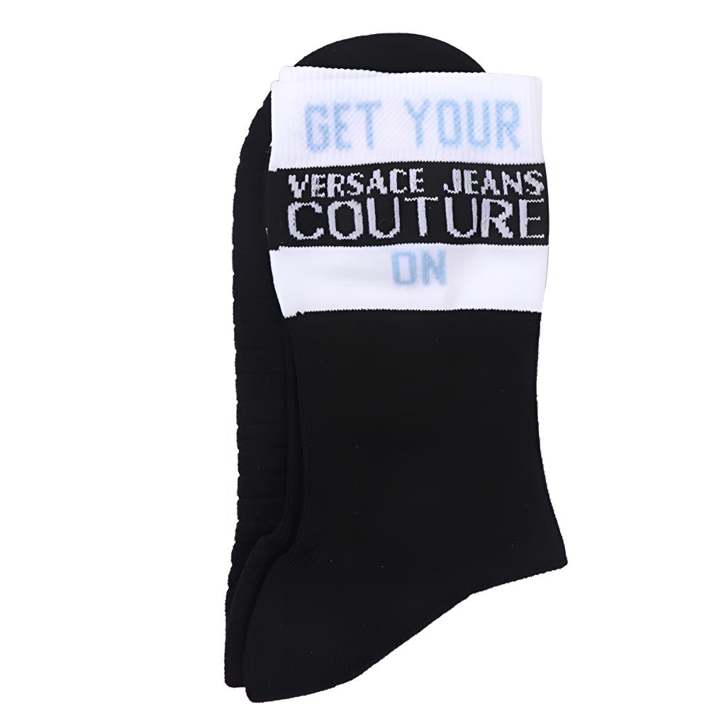 VERSACE JEANS COUTURE SS23 Crew Socks Women’s 1 Pack Black