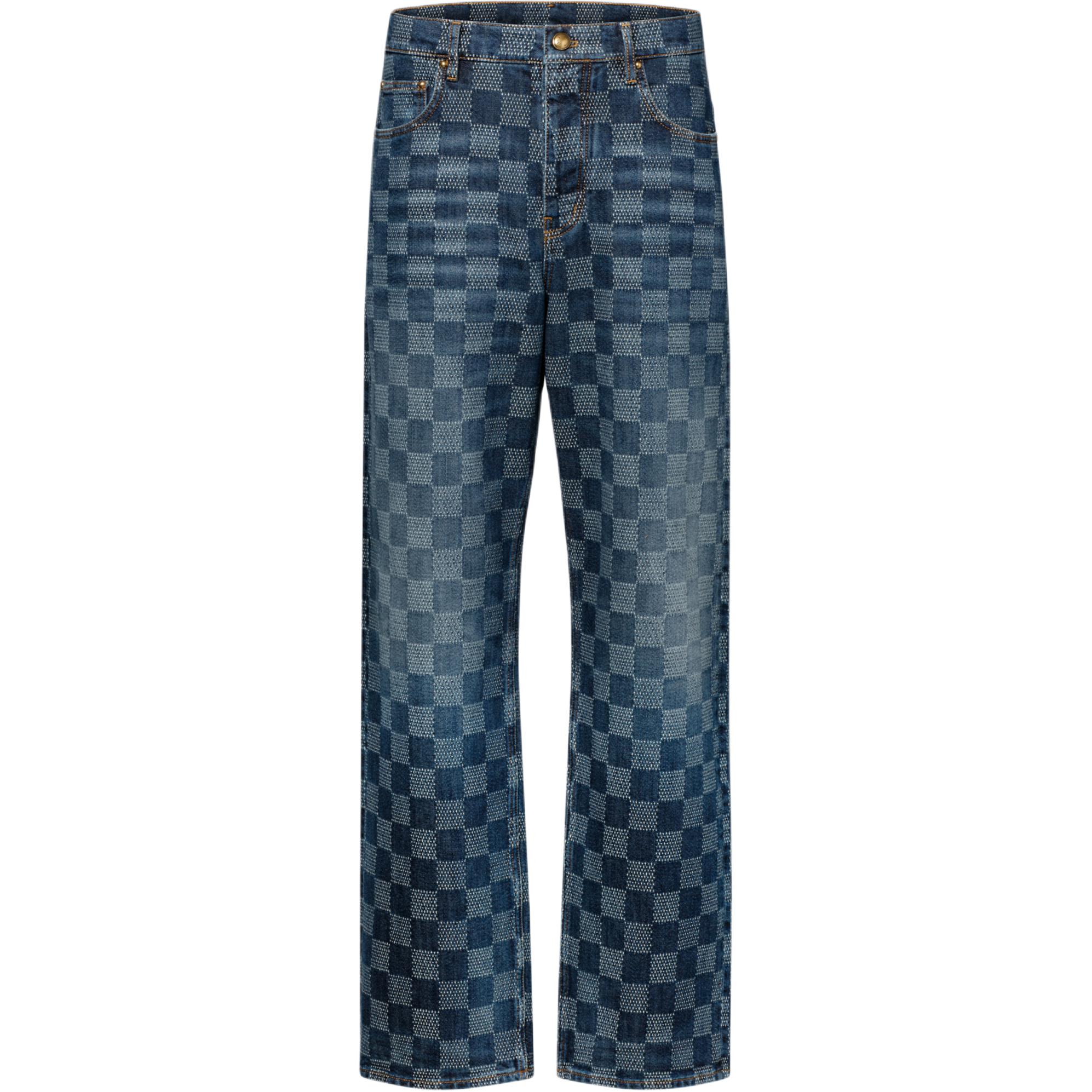 Мужские джинсы Louis Vuitton SS26 (голубые)