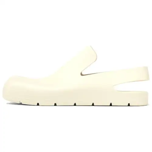 Bottega Veneta Rubber Slingback Puddle Shoe White