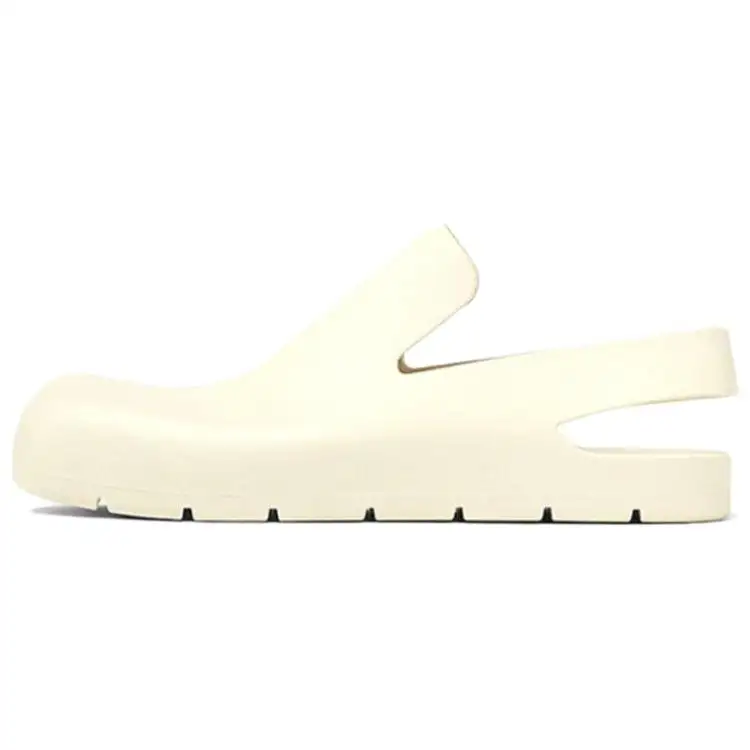 Bottega Veneta Rubber Slingback Puddle Shoe White
