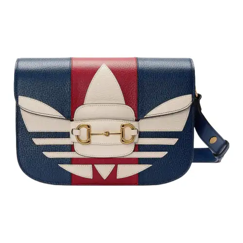 GUCCI Adidas Originals Collaboration Horsebit 1955 Leather Saddle Bag, Crossbody Bag, Shoulder Bag Small Women's