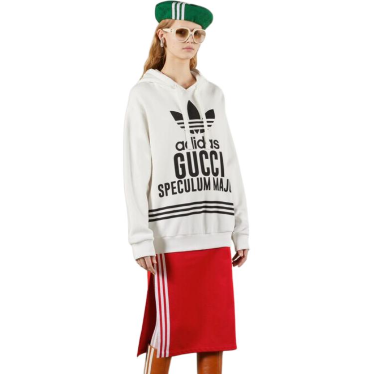 Мужское худи Gucci x adidas originals (белое) — фото 10
