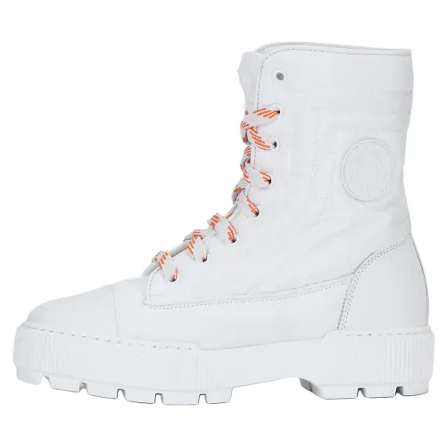 HERMES Fresh Short Combat Boots Women's White