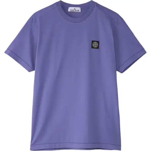 STONE ISLAND T Shirts Men's Purple Crew Neck