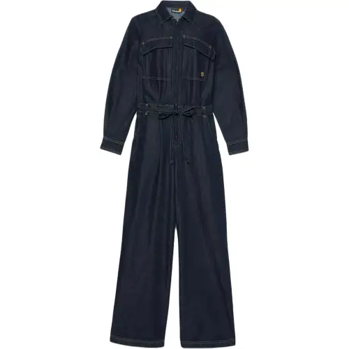 Timberland Jumpsuits Women's Blue Moderate Straight Fit Pants