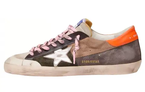 Golden Goose Super Star Low top Stylish Skateboarding Shoes Men's Gray Distressed
