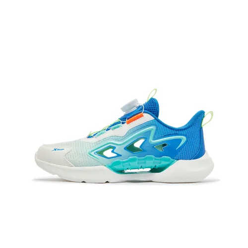 Xtep Hydrogen Wind 8.0 Fashionable Frame Lightweight Breathable Refreshing Not Stuffy Body Test Low Top Running Shoes Sail White Prussian Blue Youth