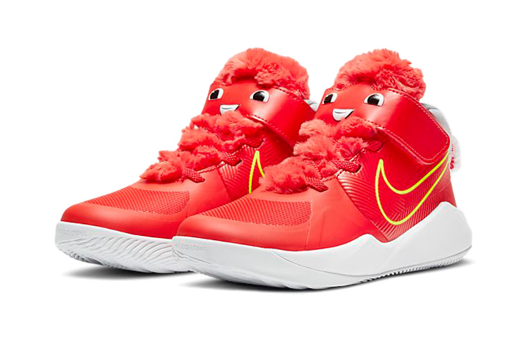 Детские кроссовки Nike Team Hustle D 9 Li (красно-желтые) — фото 5
