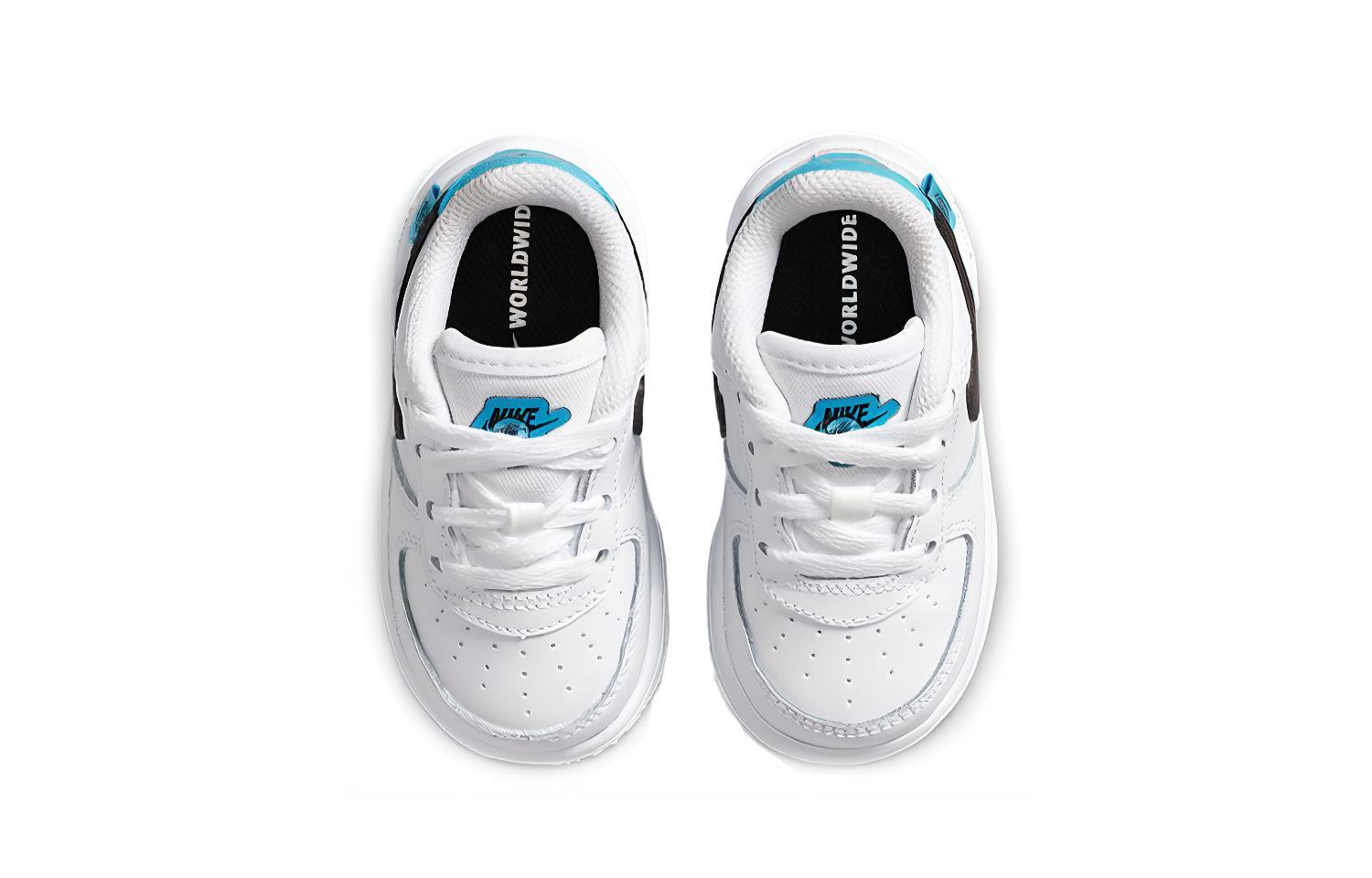 Кроссовки Nike Air Force 1 Worldwide (белыйчерныйсиний) — Белыйчёрныйсиний — фото 6