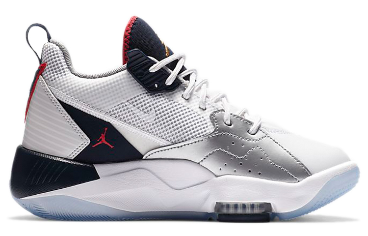 Кроссовки Jordan JordanZoom 92 GS (бело-синие) — Белыйсиний — фото 4