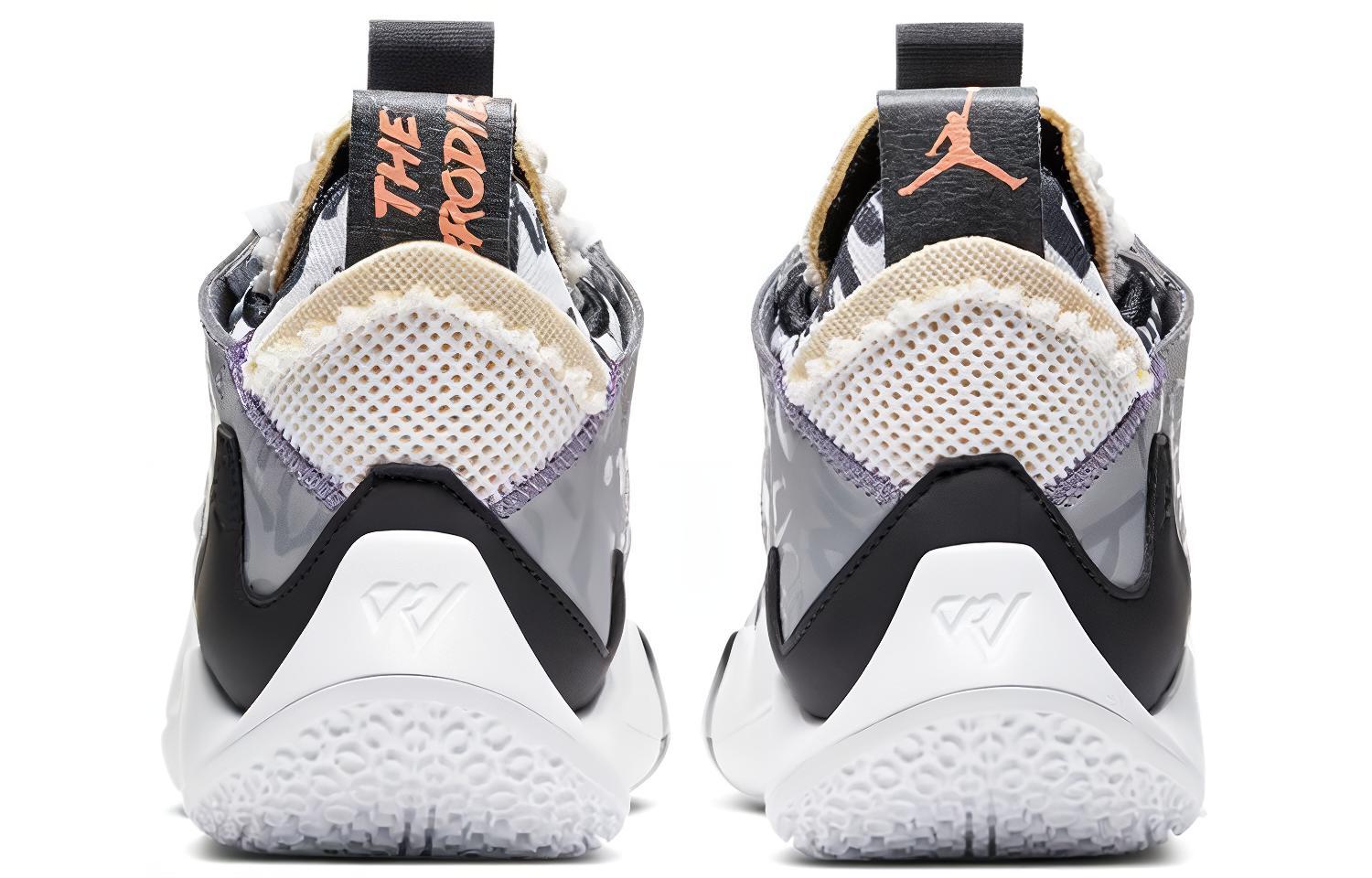Кроссовки Jordan JordanWhy Not Zer0.2 SE (серо-оранжевые) — фото 4
