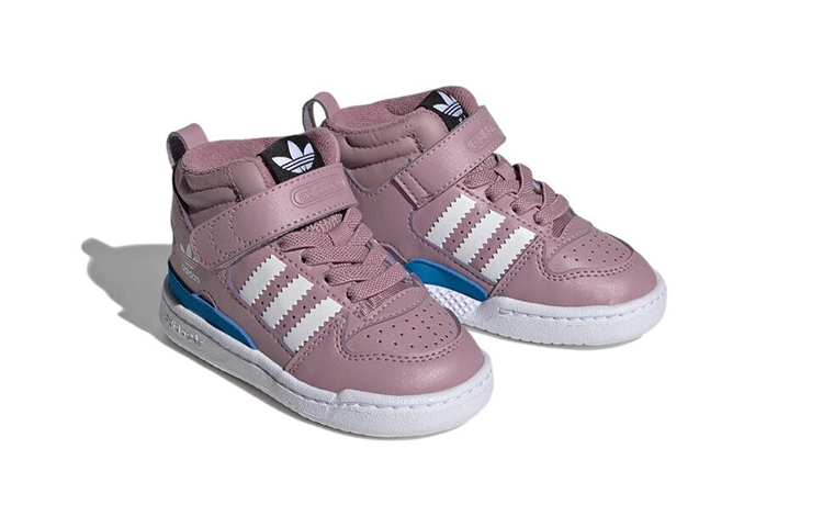 Детские кроссовки adidas originals Forum (розовый / синий) — фото 4