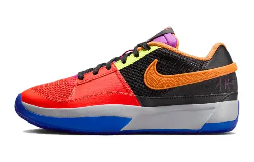 Nike Ja 1 Morant generation comfortable and versatile non-slip shock absorption low-top children's basketball shoes red and black