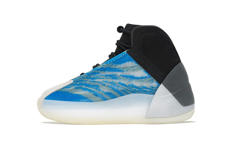 Adidas originals Yeezy QNTM Frozen Blue \"Frozen Blue\" Anti-slip, shock-absorbing and wear-resistant high-top basketball shoes blue for infants and young children