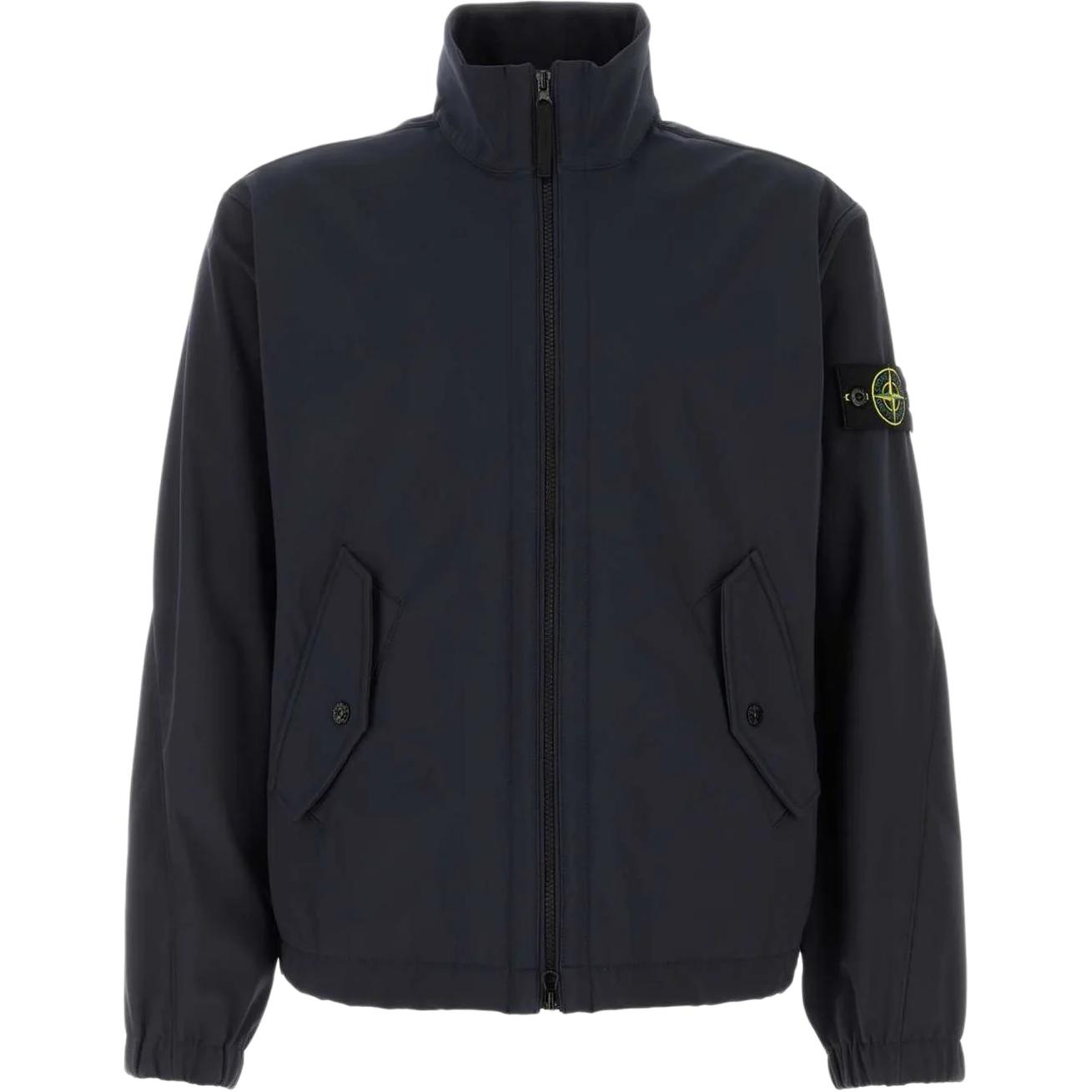Мужская куртка STONE ISLAND С высоким воротником (черная)