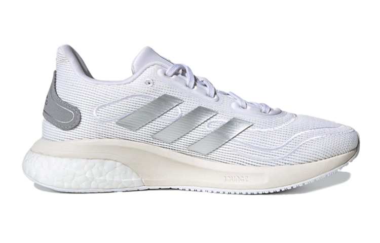 Детские кроссовки adidas Supernova J (бело-серебристые) — фото 3