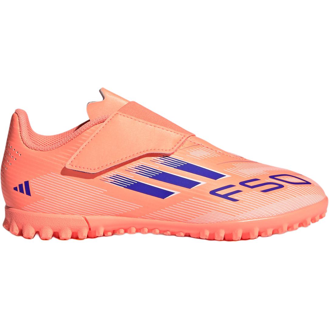Детские бутсы adidas F50 CLUB VEL TF J (оранжевый) — фото 2