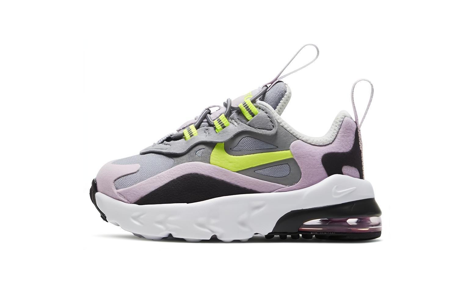 Детские кроссовки Nike Air Max 270 RT TD (серо-розовые)