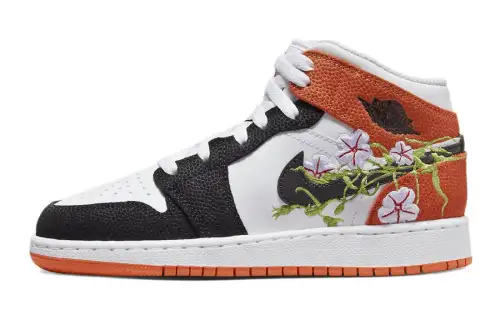 Jordan 1 Mid SE Basketball Blossom GS