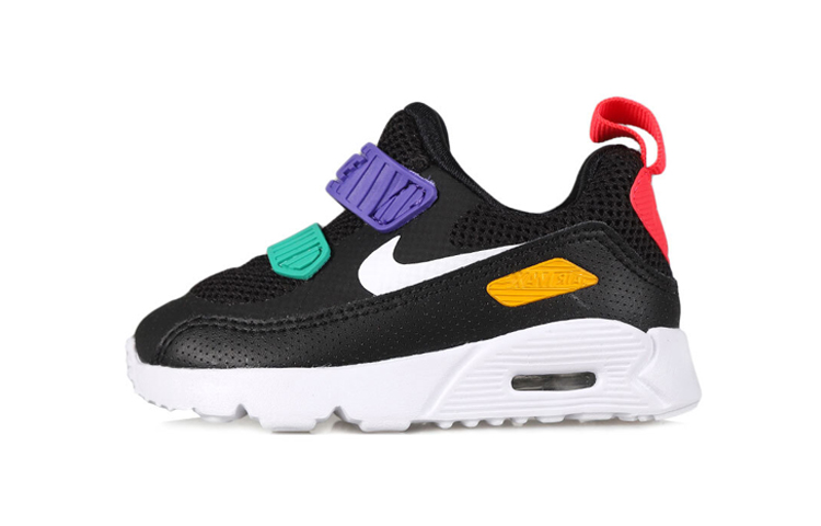 Детские кроссовки Nike Air Max 90 (черно-фиолетовые)