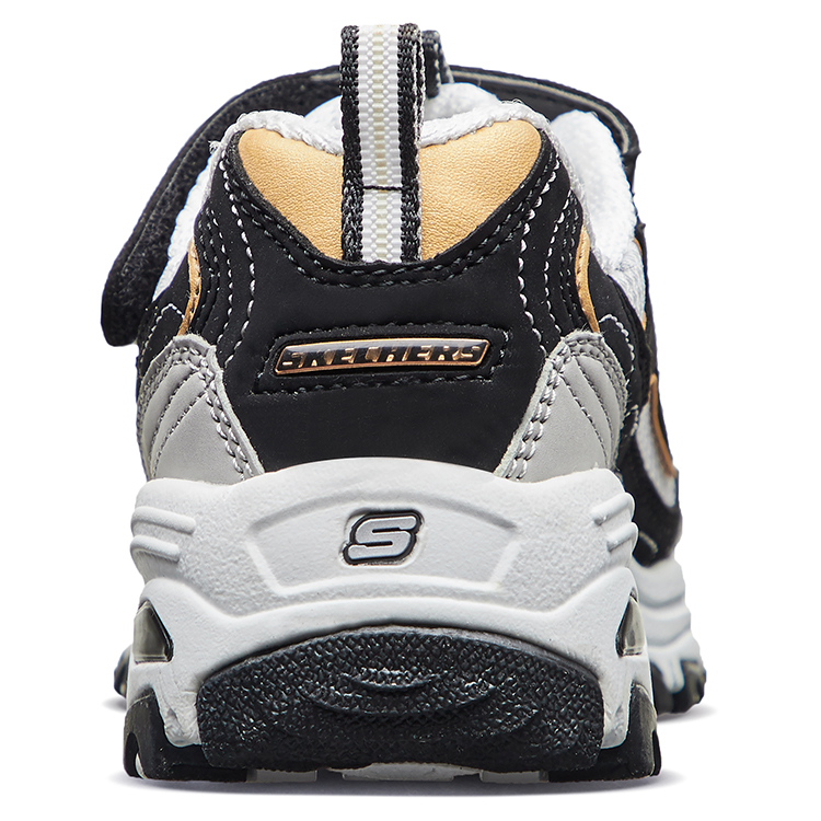 Детские кроссовки Skechers (черно-золотые) — фото 6
