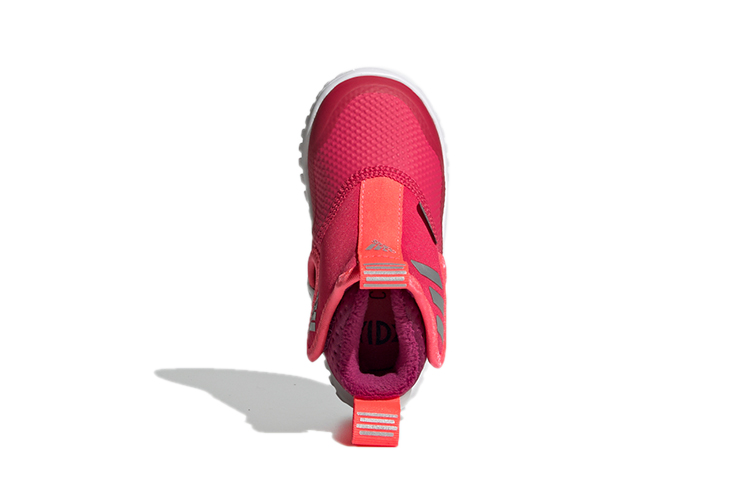 Детские кроссовки adidas (розовые с белым) — Розовый / белый / серебристый — фото 6