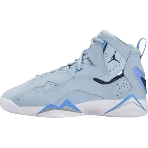 Jordan True Flight Mid top Basketball Shoes Blue Unisex