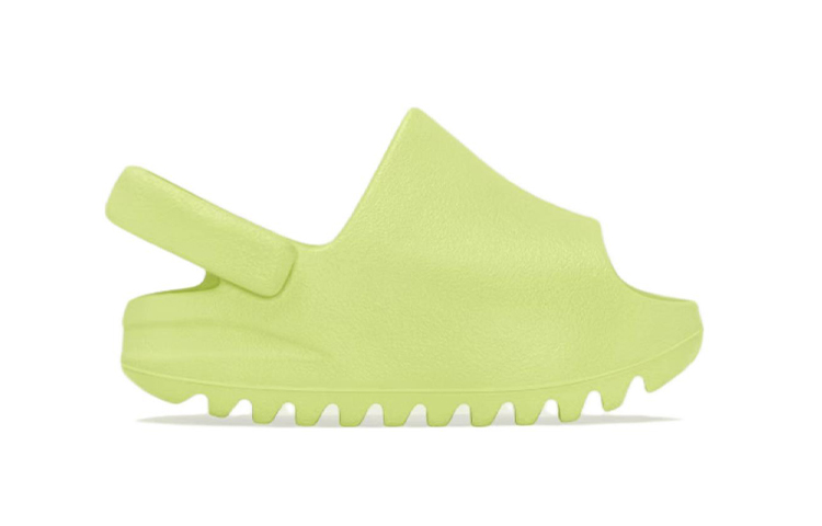 Детские кроксы adidas originals Yeezy Slide Glow Green (салатовые) — фото 4