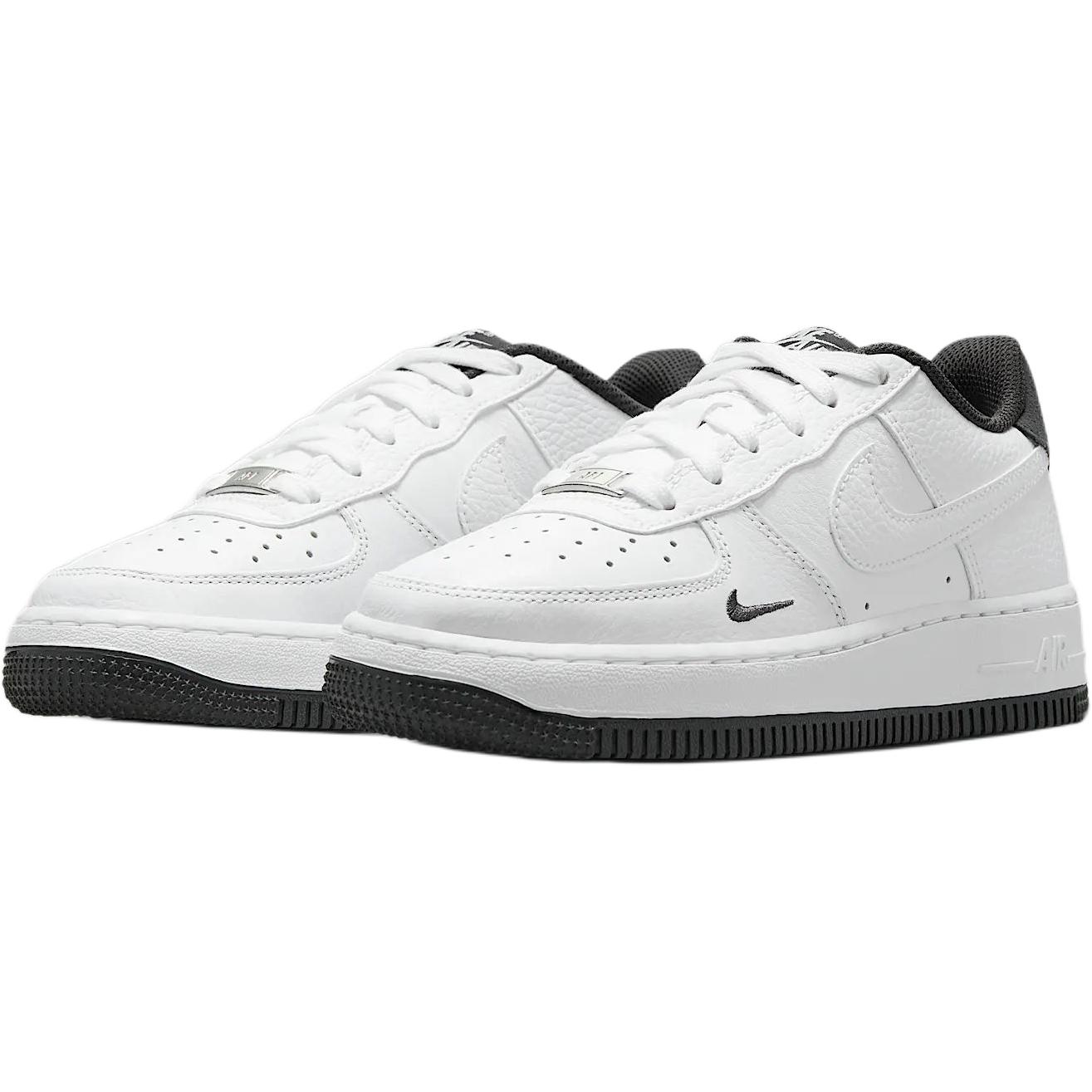 Кеды Nike NikeAir Force 1 Lv8 GS / (бело-черные) — Белый / чёрный — фото 3